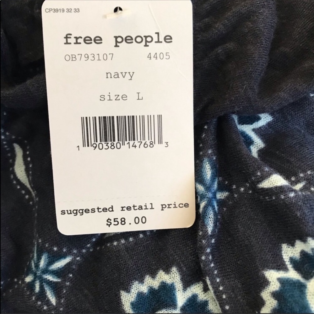 NWT Free People love life bubble top navy - Picture 5 of 6